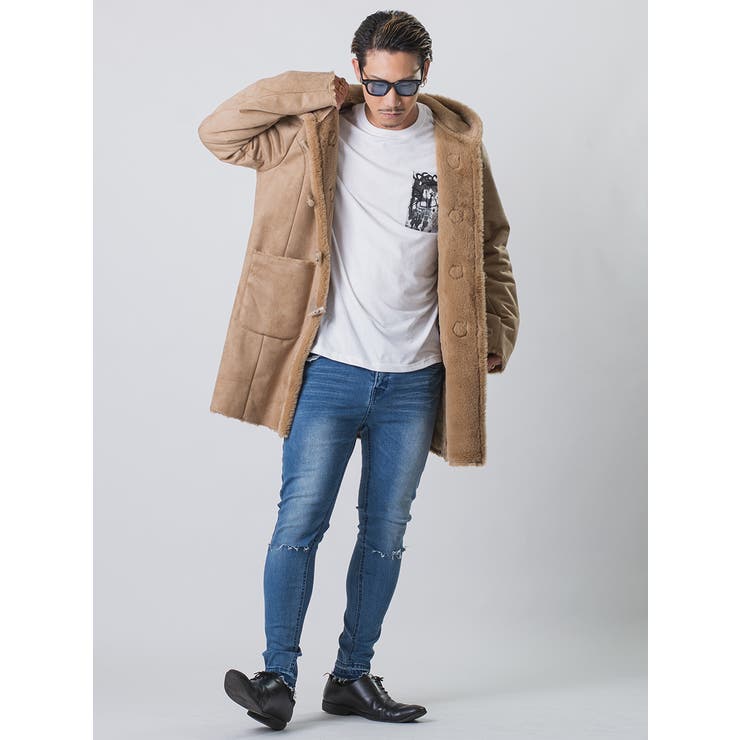 ムートンロングダッフルコート[品番：LEVM0001065]｜REGIEVO
