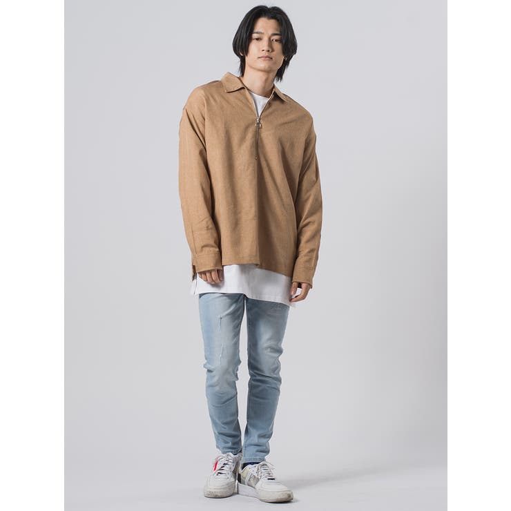 ビッグシルエットハーフジップシャツ | REGIEVO | 詳細画像1 