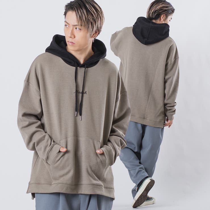 胸刺繍フード切り替えプルパーカー 品番 Levm Regievo レジエボ のメンズファッション通販 Shoplist ショップリスト