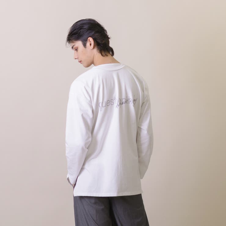 前後ろ着られるデザインロンT[品番：LEVM0001083]｜REGIEVO（レジエボ