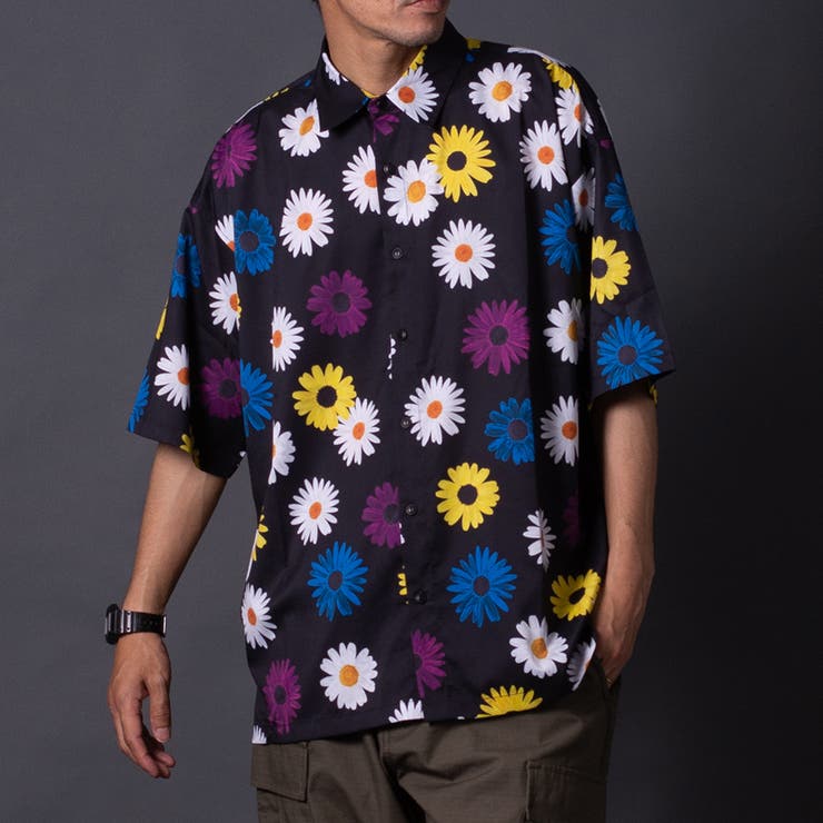 BLK×COL | フラワープリントシャツ | REGIEVO