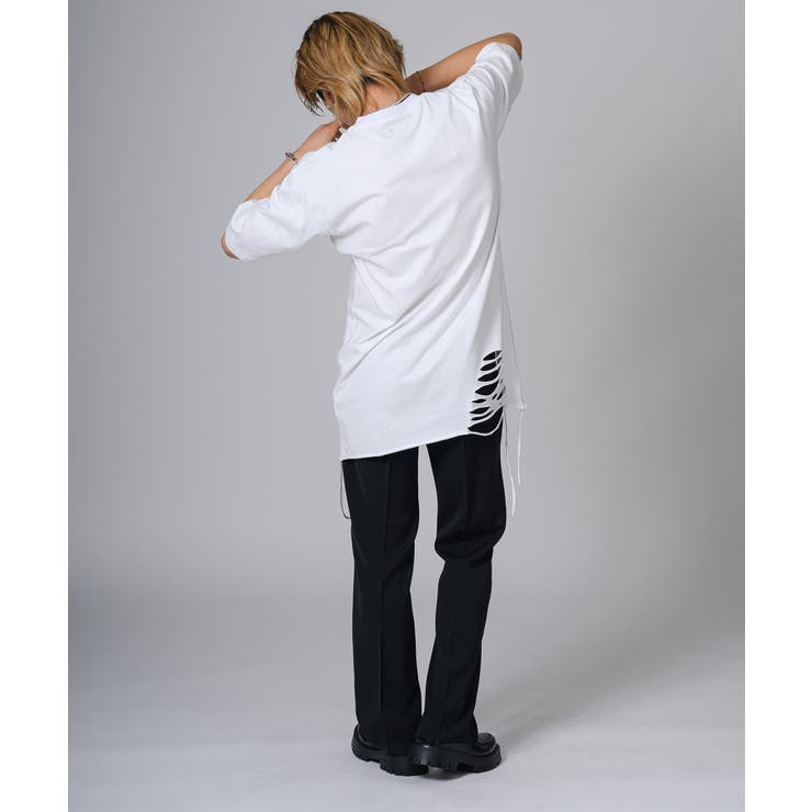 ローズ刺繍グランジTシャツ | REGIEVO | 詳細画像14 