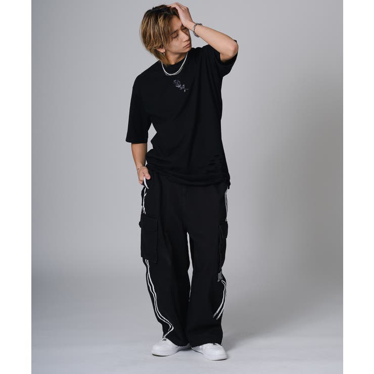 ローズ刺繍グランジTシャツ | REGIEVO | 詳細画像15 