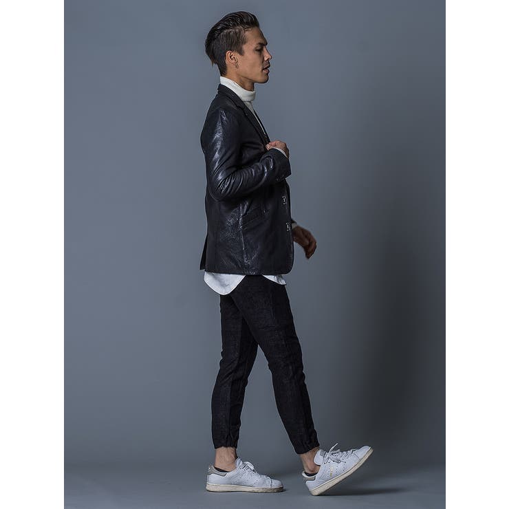 メンズ カジュアルジャケット リアルレザー[品番：LEVM0000329  