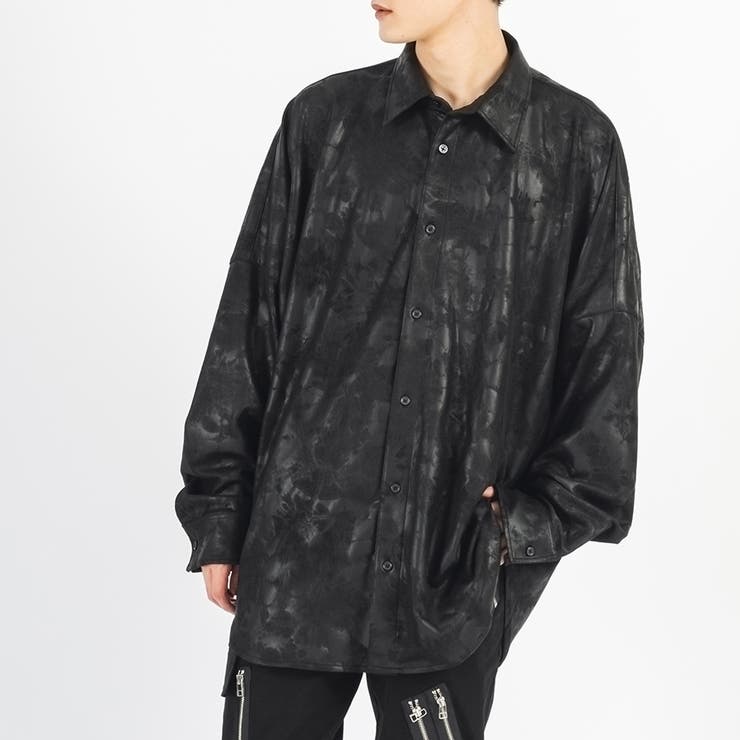 ブラック | スエードシャツ メンズ シャツ モード ストリート系 | REGIEVO