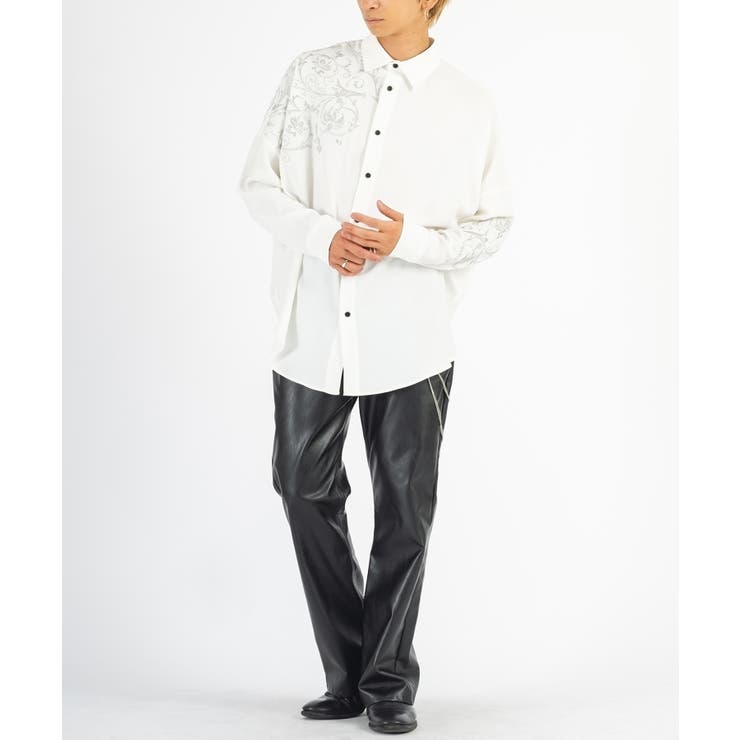 タグ付 LENO メンズボトム ナイロン アイボリー CHROME WHITE SHEEP LEATHER DOUBLE MOTORCYCLE JACKET(M White