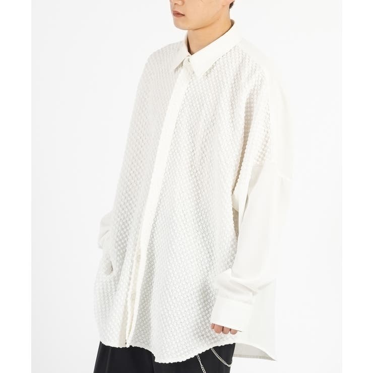 ジャガード切り替えシャツ メンズ シャツ モード ストリート系 | REGIEVO | 詳細画像3 