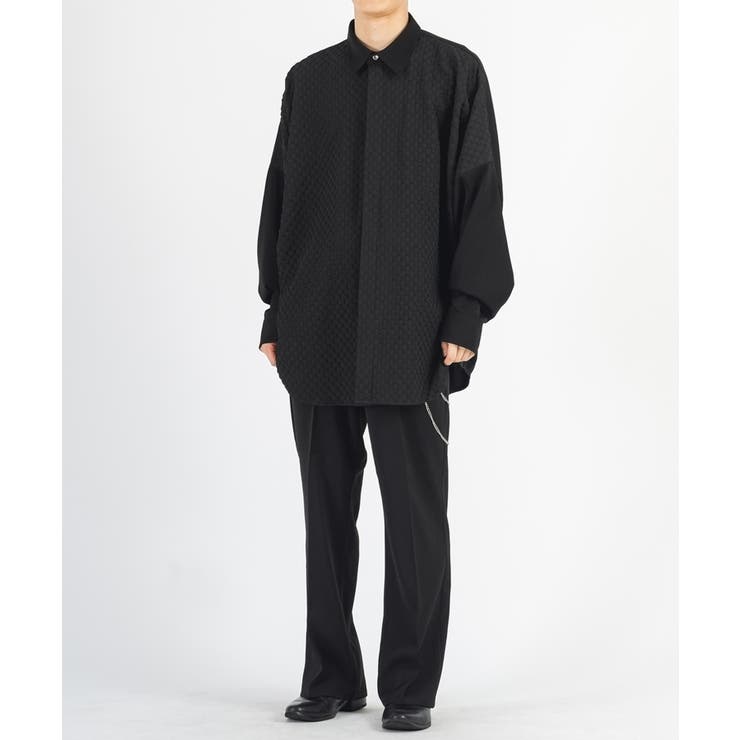 ジャガード切り替えシャツ メンズ シャツ モード ストリート系 | REGIEVO | 詳細画像15 