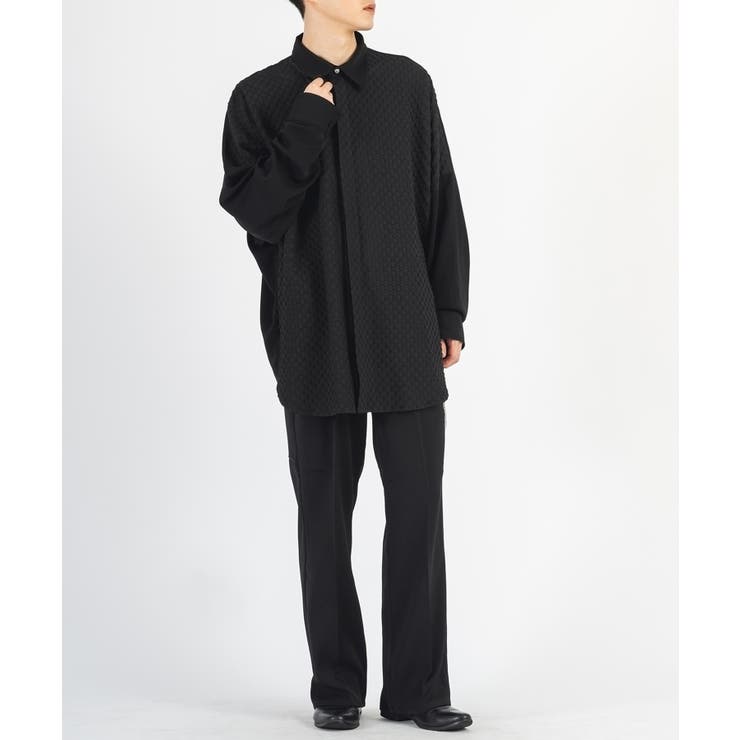 ジャガード切り替えシャツ メンズ シャツ モード ストリート系 | REGIEVO | 詳細画像16 