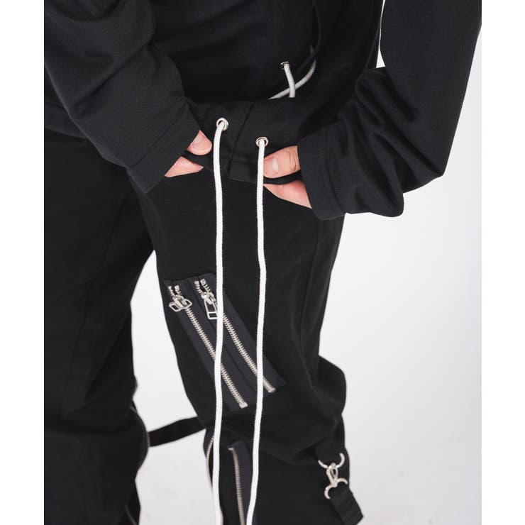 レースアップ ロンT メンズ 長袖Tシャツ モード ストリート | REGIEVO | 詳細画像9 