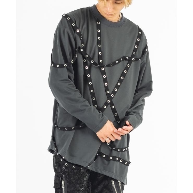 ボンテージ ロンT メンズ 長袖Tシャツ モード ストリート | REGIEVO | 詳細画像2 