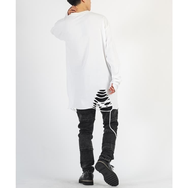 ロンT メンズ 長袖Tシャツ グランジ加工 モード ストリート | REGIEVO | 詳細画像19 