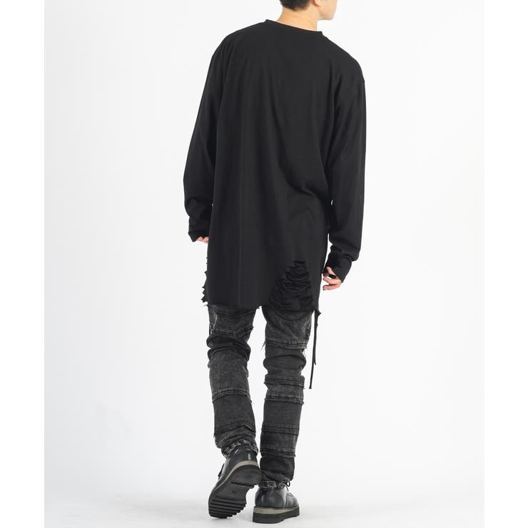 ロンT メンズ 長袖Tシャツ グランジ加工 モード ストリート | REGIEVO | 詳細画像22 