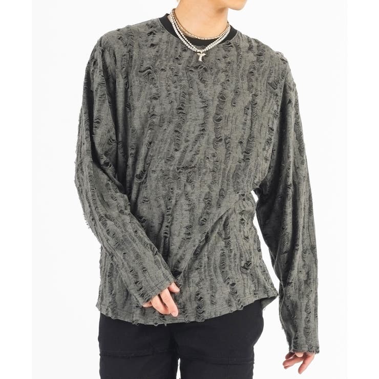 ラウンドヘム ロンT メンズ 長袖Tシャツ モード ストリート | REGIEVO | 詳細画像2 