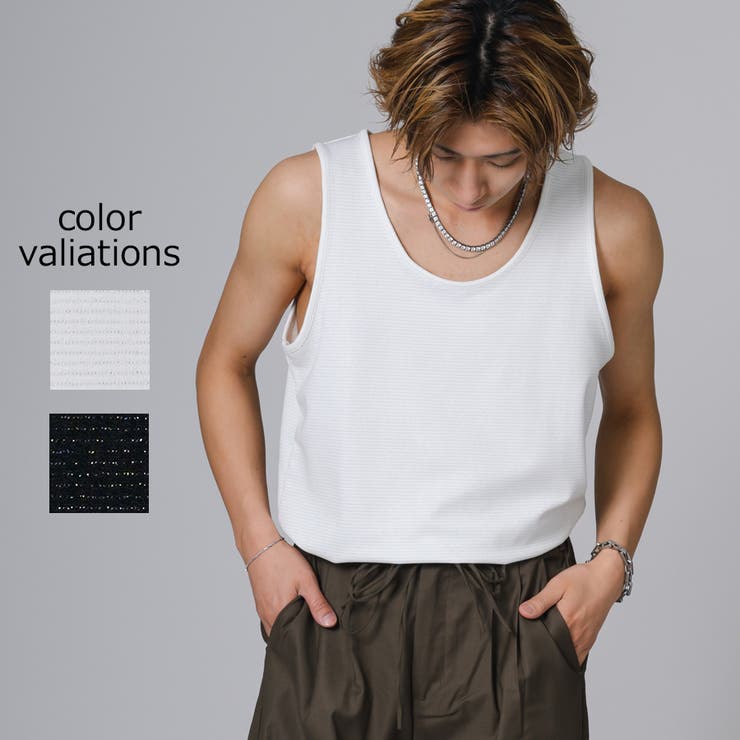 ラメボーダータンクトップ | REGIEVO | 詳細画像1 