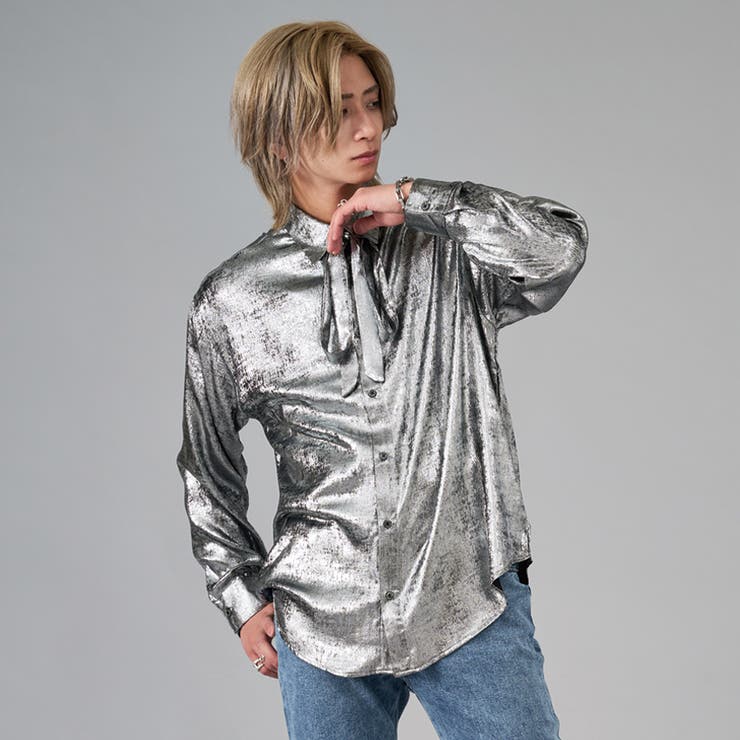 1シルバー | リボンタイ付きシャツ | REGIEVO