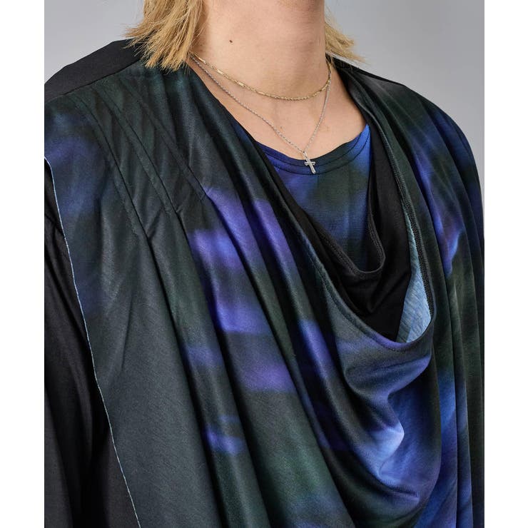 7分袖フラワープリントドレープTシャツ | REGIEVO | 詳細画像16 