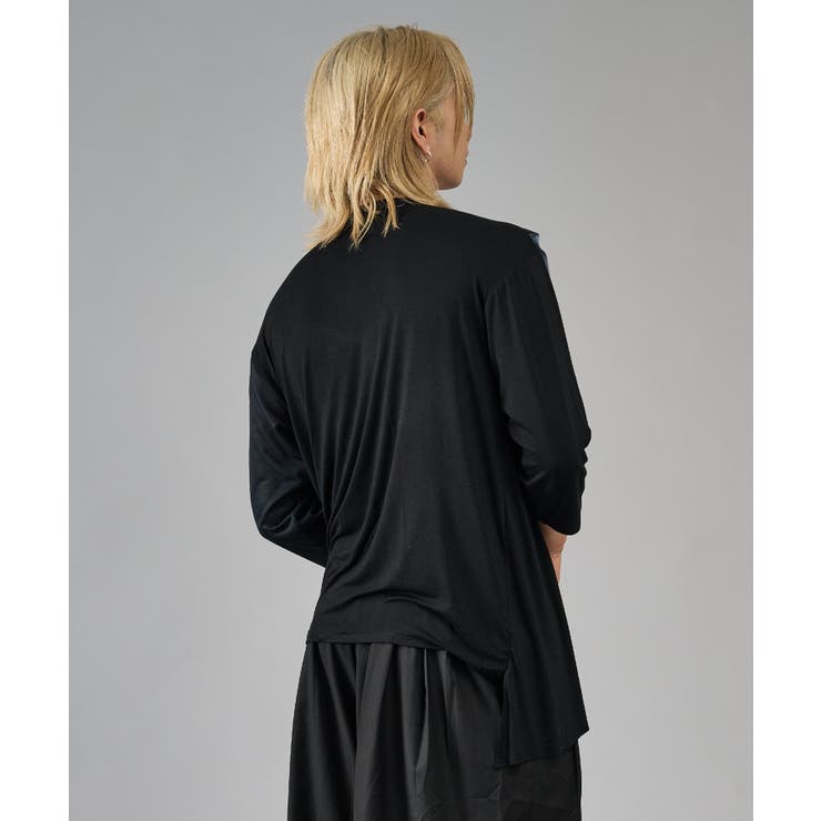 7分袖フラワープリントドレープTシャツ | REGIEVO | 詳細画像8 