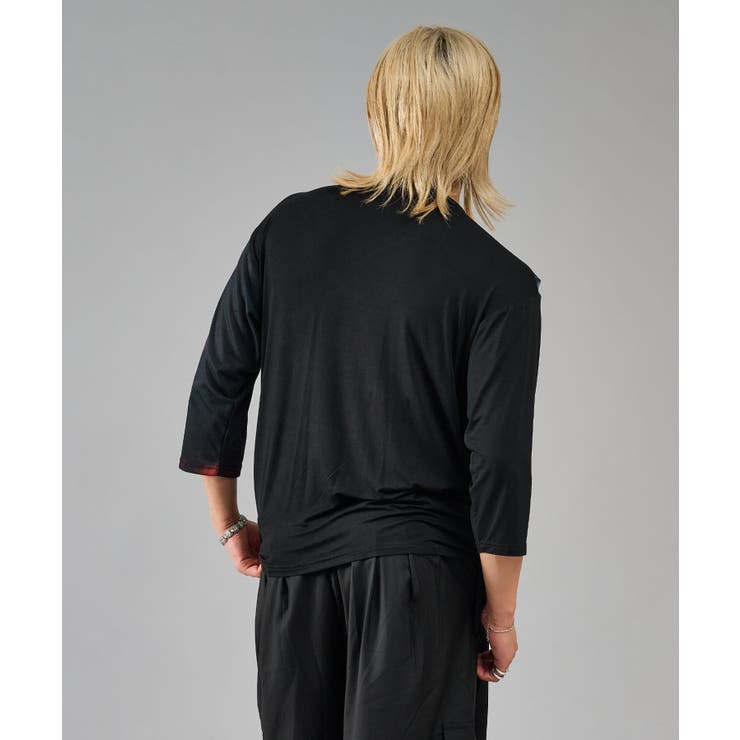 7分袖フラワープリントドレープTシャツ | REGIEVO | 詳細画像9 