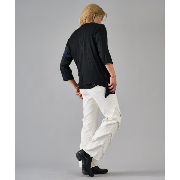 7分袖フラワープリントドレープTシャツ | REGIEVO | 詳細画像11 