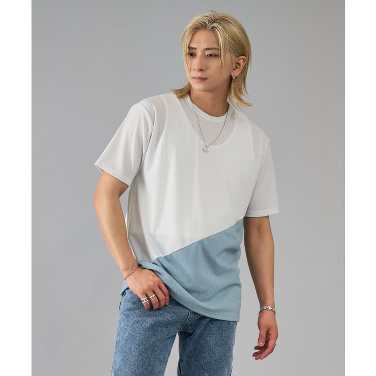 ネックレス付き配色切り替えTシャツ | REGIEVO | 詳細画像2 