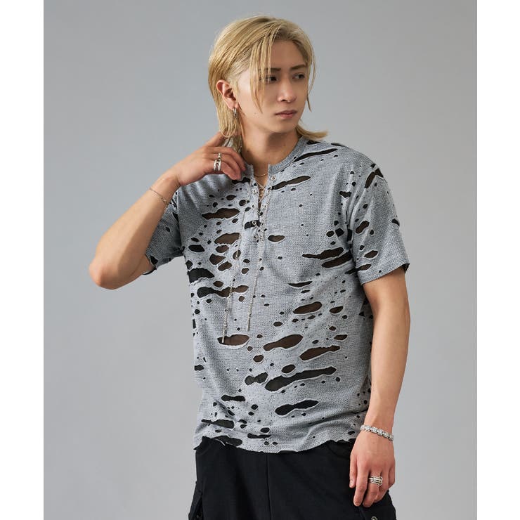 チェーンレースアップTシャツ | REGIEVO | 詳細画像3 