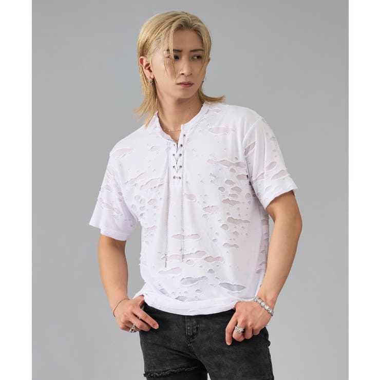 チェーンレースアップTシャツ | REGIEVO | 詳細画像5 