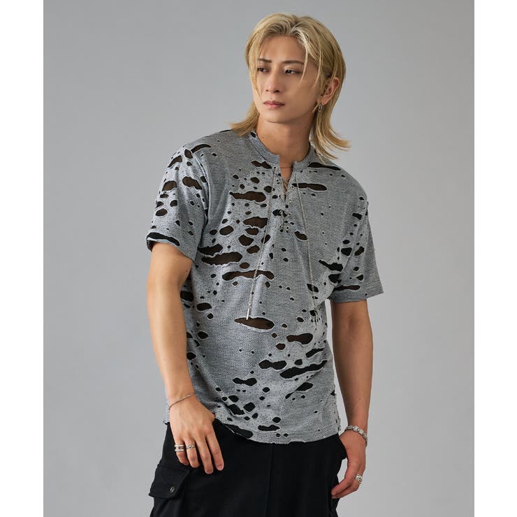 チェーンレースアップTシャツ | REGIEVO | 詳細画像8 