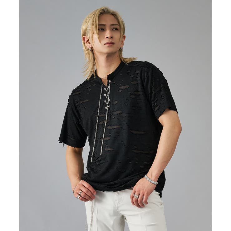 チェーンレースアップTシャツ | REGIEVO | 詳細画像11 
