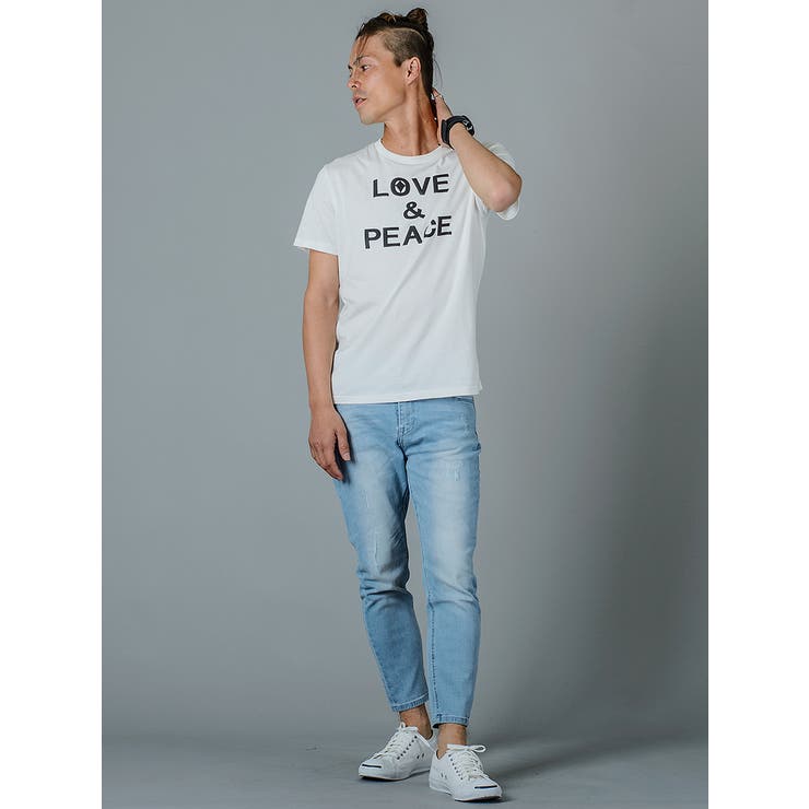 LOVE&PEACEメッセージプリントTシャツ[品番：LEVM0000745]｜REGIEVO