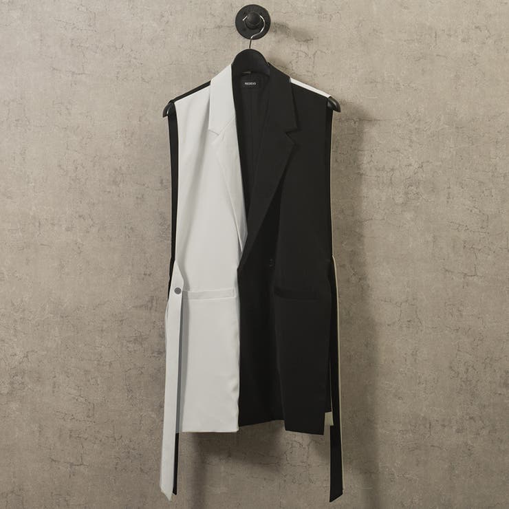 WHT系×BLK | ロングジレ | REGIEVO