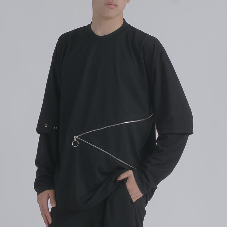 BLACK | フェイクレイヤードロンT | REGIEVO