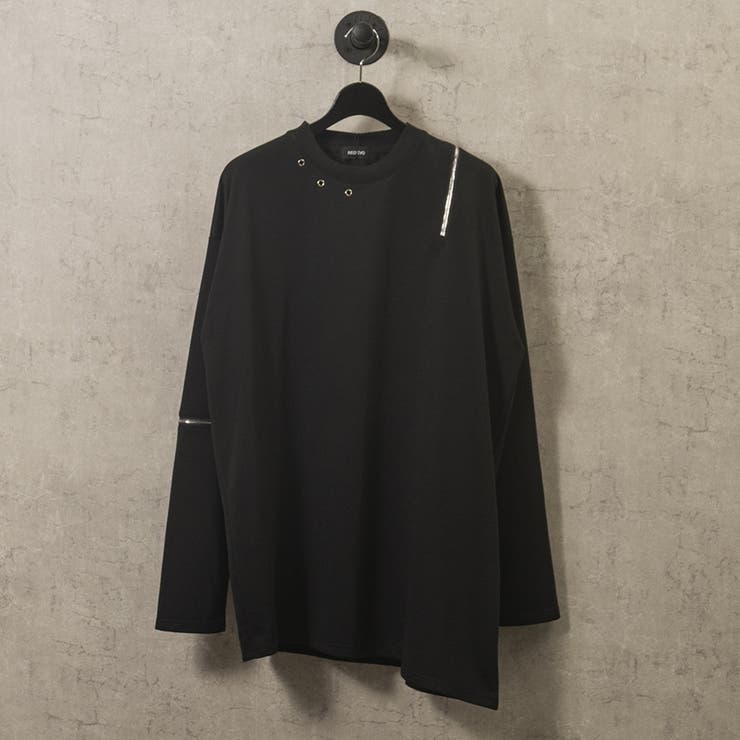 BLACK | アシンメトリーロンT | REGIEVO