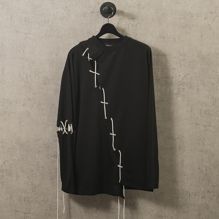 BLACK | レースアップロンT | REGIEVO