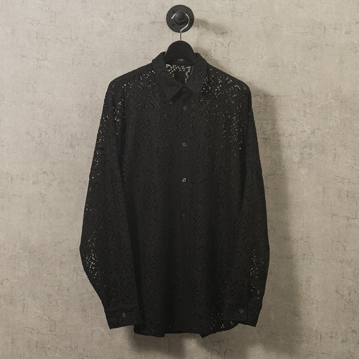 BLACK | メッシュドルマンシャツ | REGIEVO