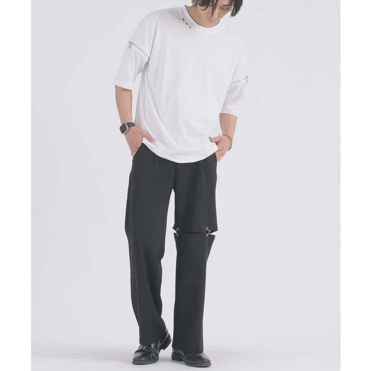 2wayファスナースリーブTシャツ | REGIEVO | 詳細画像4 