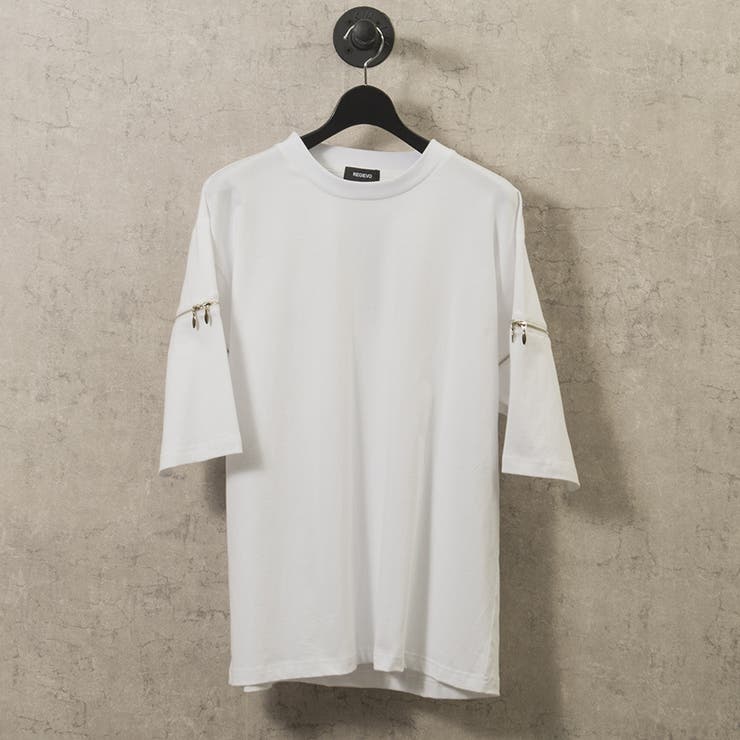 WHITE | 2wayファスナースリーブTシャツ | REGIEVO