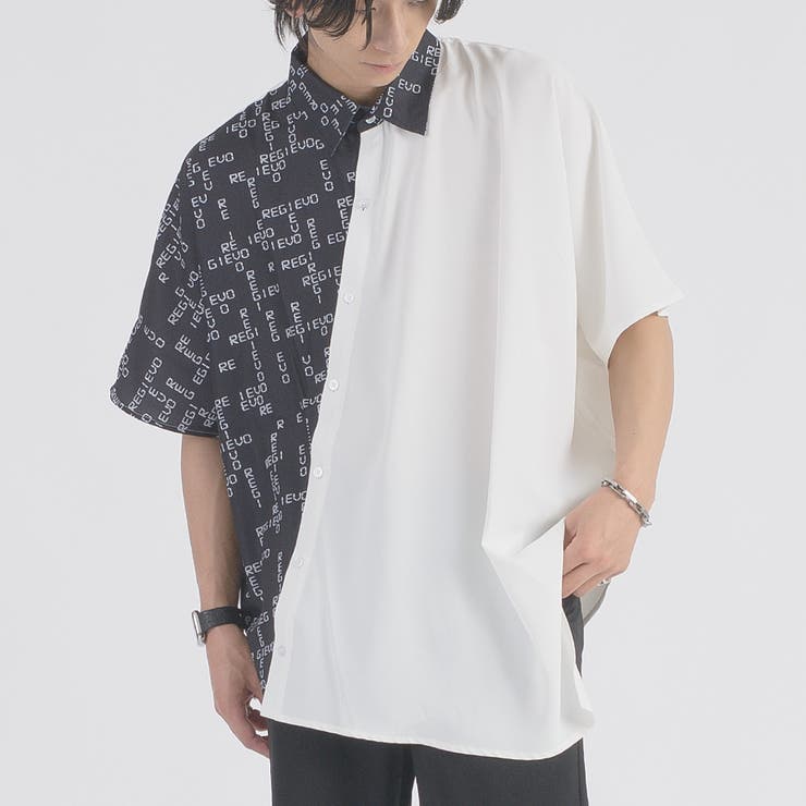 WHT×BLK | アシンメトリードルマンシャツ | REGIEVO