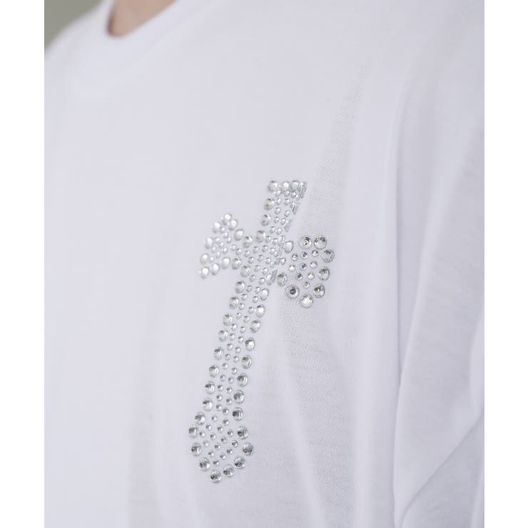クロスラインストーンTシャツ | REGIEVO | 詳細画像21 