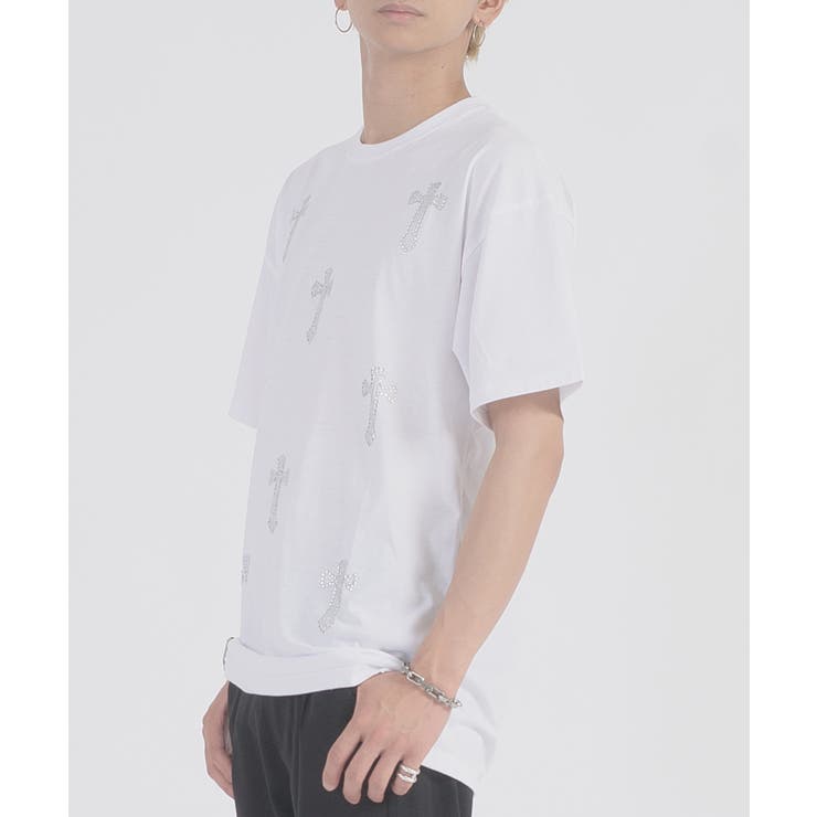 クロスラインストーンTシャツ | REGIEVO | 詳細画像6 