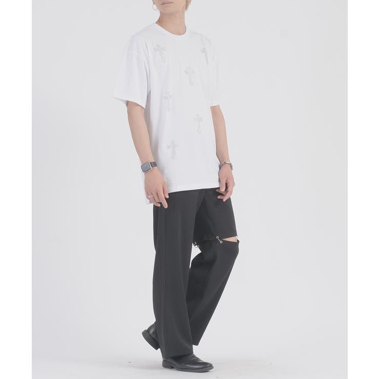 クロスラインストーンTシャツ | REGIEVO | 詳細画像8 