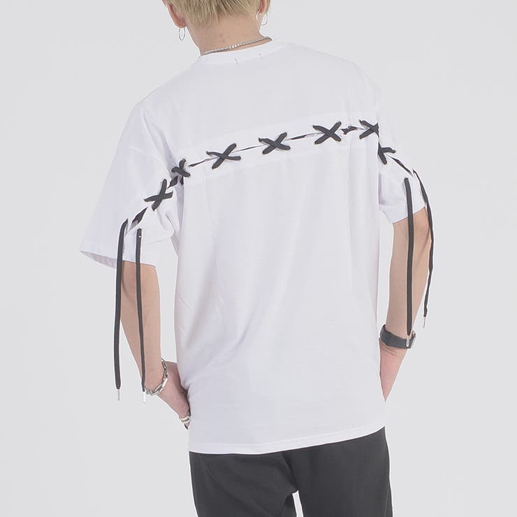 WHITE | レースアップTシャツ | REGIEVO
