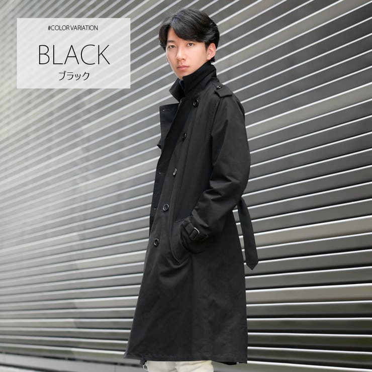 ブラック | トレンチコート メンズ ビジネス | REGIEVO