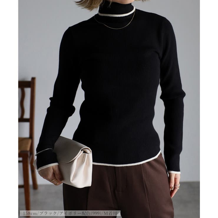 タートルネック ニット レディース | LAPULE  | 詳細画像16 