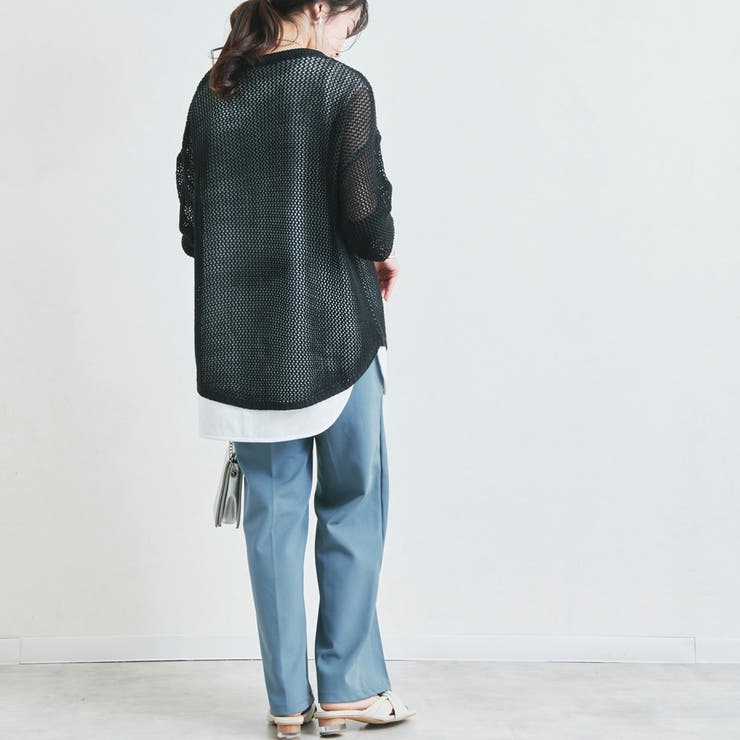 メッシュニット メッシュトップス メッシュプルオーバー[品番
