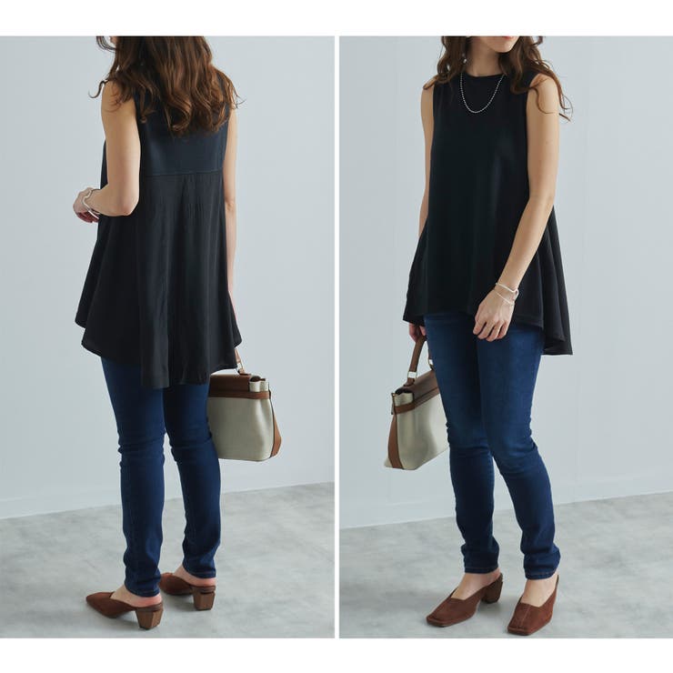 異素材 ドッキングトップス ノースリーブ | relaclo | 詳細画像8 