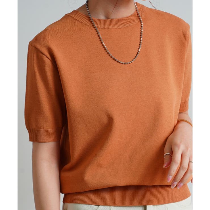 サマーニット 半袖 レーヨンミックス | LAPULE  | 詳細画像15 