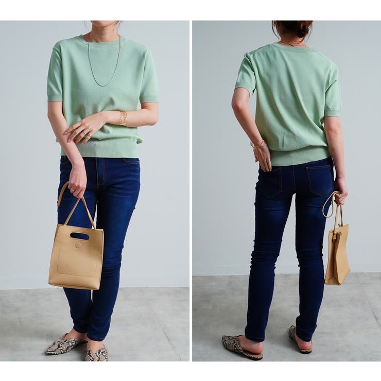 サマーニット 半袖 レーヨンミックス | LAPULE  | 詳細画像6 