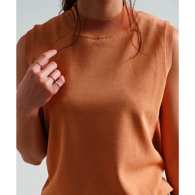 サマーニット ノースリーブ モックネック | relaclo | 詳細画像5 