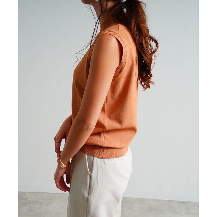 サマーニット ノースリーブ モックネック | relaclo | 詳細画像6 